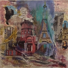 Kunstwerke wie dieses sind es, die der Ausstellung „Zwischen Farbe und Form – 25 Jahre Malerei und Mehr“ in der Alten Posthalterei in Melle-Mitte einen ganz besonderen Reiz verleihen.