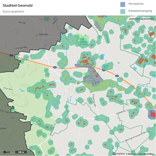 Stadtteil Gesmold - Eignungsgebiete Stadtteil Gesmold - Eignungsgebiete © Stadt Melle